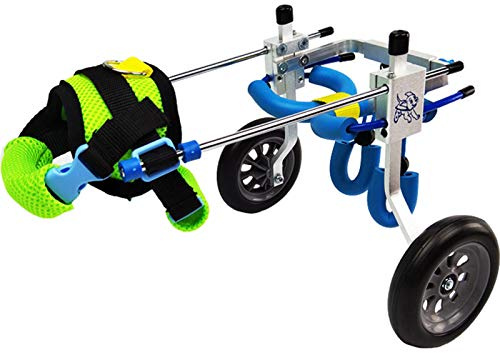 CoraStudio Hunderollstuhl für Hintere Füße Rollstuhl Hunderollstuhl Gehhilfe Hundegehilfe Hunderollwagen, 2 Räder, Bester Freund,M