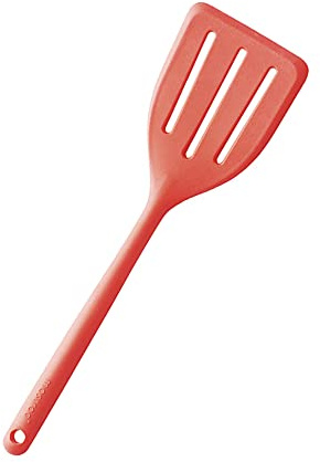 MASTRAD - F10815-1 Spatule de Cuisine - Ustensile de Cuisine - Spatule Unibloc Tout en Silicone - Souple - Résistante à la Chaleur - Spatule de cuisine Antiadhésive - 30 x 8,5 cm - Rouge