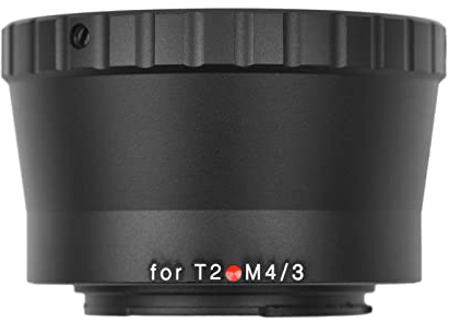 Andoer T2-M4/3 metallobjektadapterring T/T2-mount objektivadapter ersättning för Panasonic DMC-G1/DMC-GH1/DMC-GF1 för Olympus EP1/EP2/EPL1 Micro 4/3 monteringskameror