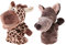 Sharplace 2 Stück Handpuppen Tierhandpuppen für Kinder Plüschtiere Erzählen Geschichte, Unterrichten, im Vorschulalter und als Geburtstagsgeschenk, Rollenspiel, Wolf Handpuppe + Giraffe Handpuppe