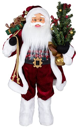 Christmas Paradise Stehender Weihnachtsmann Knud 60cm Rot Deko-Figur Santa Nikolaus
