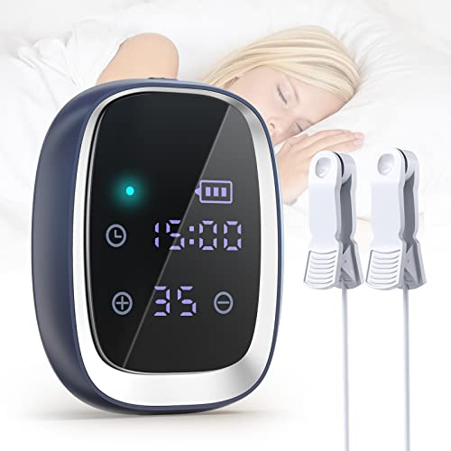 KTS Dispositivo per il sonno per insonnia, CES 2.0 Nuovo dispositivo ipnotico migliorato per ansia, emicrania e mal di testa, ricaricabile e portatile per addormentarsi rapidamente