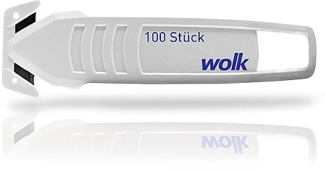 Paketmesser 100 Stk - Sicherheitsmesser - Maße (LxBxH): 14,8 x 1,1 x 3,7 cm - Verdeckte Klinge - Beidseitig - Beidhändig - Rechts- & Linkshänder - wolk