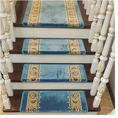 Stufenmatten Innen Weich Teppich Treppen,Treppenstufen Matten Treppenteppich Selbstklebend Teppichfliesen Rutschfeste für Holzstufen,Waschbarer Stufenschutz Treppenschoner für Kinder Ältere ( Color :