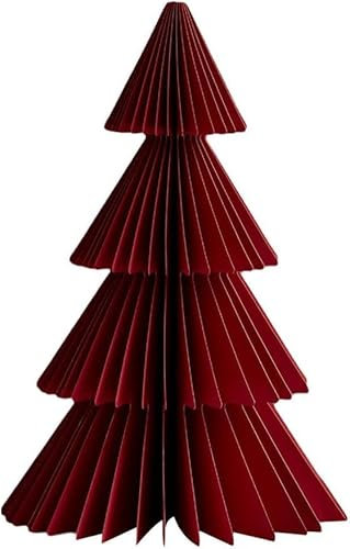 Papier-Weihnachtsbäume, Weihnachtswabenpapierbaum, Weihnachts-Seidenpapier-Baumschmuck, Wabenpapier-Herzstückbaum, 3D-Weihnachtspapierbäume for Zuhause, Weihnachtsbaumschmuck/372 (Farbe: Dunkel). ( Co