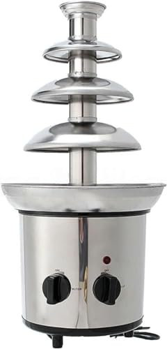 LABLADUO Chocolate Fountain, Chocolate Fountain, 3 Tiers Electric Melting Machine Chocolate Fondue Fountair, 4-Pound Capacity, for Nacho Cheese, BBQ Sauce, Ranch, Liqueurs