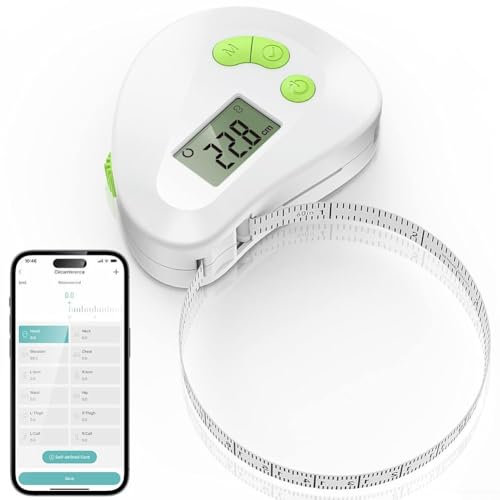 HEBEOT Maßband Smart Maßband Smart Körpermaßband Körpermaßband Digitales Maßband mit Smartphone Integration für Fitness