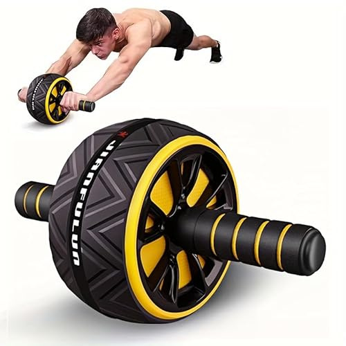 Ab Roller Wheel - Core & Chest Muscle Training Wheel, Abs Workout Equipment, Fitness Equipment for Home Gym, Wider Ab Machine with Knee Pad Accessories