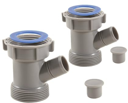 QruiLanTu 1-1/2 Inch Dishwasher Kitchen Drain Pipe Hose Adapter Wye, Kitchen Sink Pipe Tee Adapter Dishwasher Tailpiece Y-Shaped Strainer Male Female Thread Fitting,with Dishwasher Input 2set