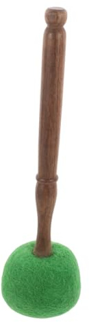 Holzhammer für Klangschale mit Wollkopf, Leicht und Tragbar | Klangschalenstab, Grünes Zubehör für Yoga, Handlich, Einfach zu Verwenden, mit Zubehörteil