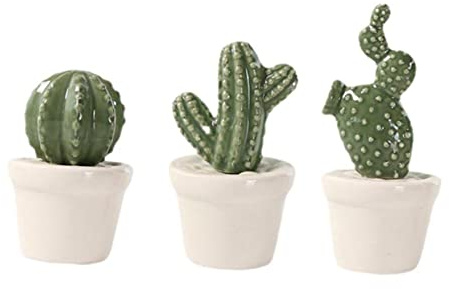 FUTUREORYY Piante Succulente Artificiali 3 Pezzi in Terracotta Verde | Assorted Style, Effetto Realistico Duraturo, Bomboniere Piantine per Casa e Ufficio Stile Casuale