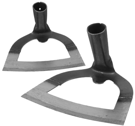 Milisten 2pièces Houe Creuse à Soc pour Jardinage Et Agriculture Outil De Désherbage Et Labour pour Ameublir Terre Et Enlever Herbe