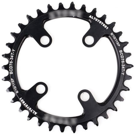 GZXXB Fahrradkettenblatt 26T Bike-Kettenblatt 76 BCD 76mm Kreis für MTB Ersetzen Kettenring Schmale breite Zähne Klettern Fahrradkettenrad Ring(38T Circle)