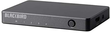 Monoprice Blackbird 4K 4x1 HDMI Switch with Audio Extractor - Black | HDR, 18Gbps Refresh Speeds, YUV 4:4:4