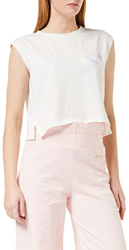 KENDALL & KYLIE Camiseta sin Mangas para Mujer, Blanco Crema, XS
