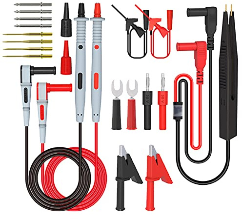 BuyWeek Multimeter Messleitungen Kit, Digital Multimeter Messleitung Messspitzen Kit Elektrisches Clip Messspitzen Werkzeug Set