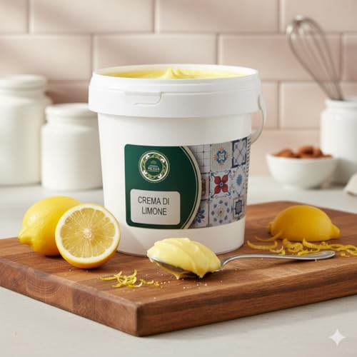Crema di Limone 1 kg – Crema Spalmabile al Limone per Dolci, Dessert & Ricette – Sapore Fresco e Agrumato Made in Sicily