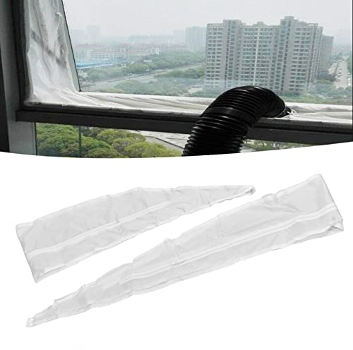 Window Seal For Portable Air Conditioner, Universal Window Seal For Mobile Air Conditioner With Zip And Tape Aircon Window Seal, Ac Window Seal Kit Durable And Long Lasting Waterproof(400CM)