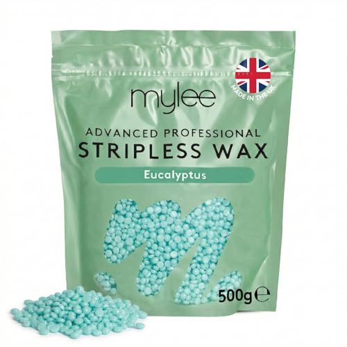 Mylee Advanced Stripless Wax, Hartwachsperlen mit Eukalyptus Duft | für Haarentfernung - Gesicht, Körper, Bikini, Intimzone Waxing - Geeignet für Männer und Frauen