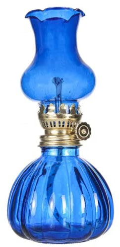 TiStm Lámpara de aceite Linterna Lámpara de aceite de cámara de 7,5 pulgadas Lámpara de queroseno de vidrio de alta transmisión de luz Lámpara de parafina transparente vintage en forma de calabaza Ilu