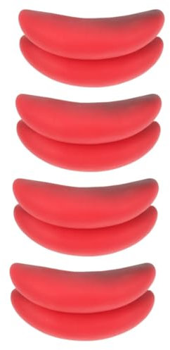 Abaodam 4 Sätze Requisiten Für Den Umgang Mit Menschen Dekorative Mundstütze Maskerade-Lippen Karneval-Zirkus-Mund Knifflige Lippen Party-Clown-Mund Gummi Großer Mund Rot Cosplay
