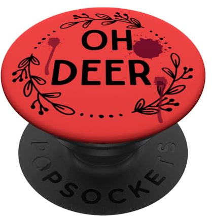 Alastor Radio Demon Oh Deer Red Pop Socket PopSockets Adhesive PopGrip