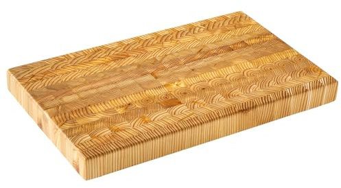 Larch Wood Canada End Grain Small Cutting Board, Standard Line, Handcrafted for Professional Chefs & Home Cooking, 17-3/4 x 11 x 1-1/2