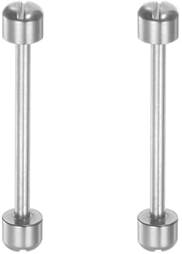 SEIWEI Lot de 2 tiges de tubes en acier inoxydable pour montre - Argenté/or rose/doré - Pour visser les bracelets de montre - Outils de réparation - Accessoires pour horloger