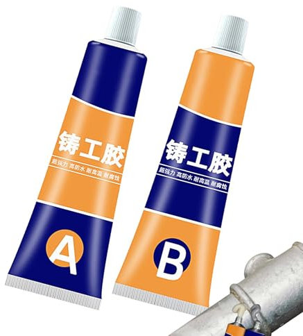 ZHUMCCY Metal Glue Heavy Duty Waterproof - Casting High Strength Metal Welding Glue | Multifunctional Metal Repair Paste, Metal Repair Gel, Glue Skillet for Concrete Cracks