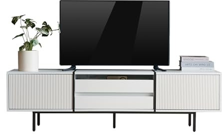 SOFTWEARY Lowboard, TV-skåp, TV-bord, skänk, vardagsrumsbyrå, stående, matt