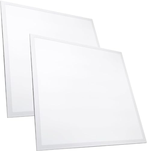 Genérico Pack 10 x Panel LED 60x60 cm 42W - Envio 24h - 10 unidades para Falso Techo, Placa LED Driver CertaDrive Aberled, Paneles Bajo Consumo y Gran Luminosidad 4200 Lúmenes (Blanco Cálido)