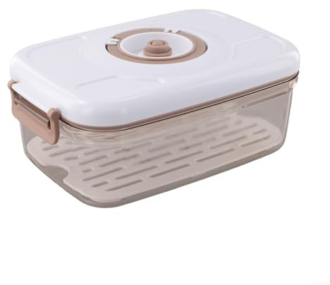 Contenitore sottovuoto per alimenti di grande capacità, con guarnizione a prova di perdite e compatibile con pompa a vuoto per una maggiore freschezza e durata nell'uso quotidiano (1,2 L)