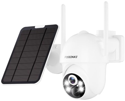 FOSSENXE Kit de 2 Cámaras: Cámara Adicional para Ampliar tu Sistema; Ampliable hasta 4 Cámaras en una Sola Estación Base (se Puede Utilizar con una Estación Base o de Forma Independiente)