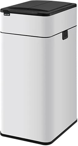 EJHNBSF Cubo Basura Inteligente Cubo De Basura Con Sensor Inteligente, Automático Acero Inoxidable Para Baño, Cocina, 30L Y 40L(30L-White)