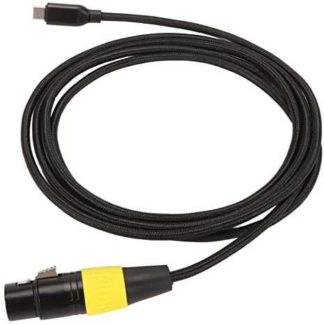 CHICIRIS XLR-auf-Kabel, Flexibles, Hochkompatibles Mikrofonkabel für, Nylon-Material, Schwarz und Gelb (#2)
