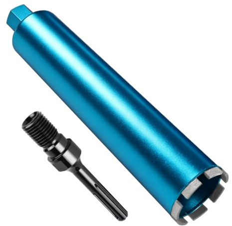 CPROSP 1¼ tum UNC diamantborrkrona, ø 82 mm, L450 mm, borrkrona med SDS MAX adapter, laserblästrat svetsning kärnborr, kärnborr för borrning i betong, stålbetong, murverk och sten, blå