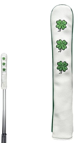 Copertura per bastone da golf - Custodia protettiva in pelle PU, adatta per 2 bastoncini | Accessorio per allenamento golf foderato in peluche da 35 x 5,5 cm | Copertura per bastone di allineamento
