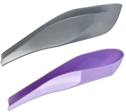 Nivofu 2 Pezzi Orinatoio Femminile Portatile, Riutilizzabile in PP, Colori Grigio/Violetto, Imbuto per Pipì in Piedi per Campeggio, Escursioni e Riabilitazione