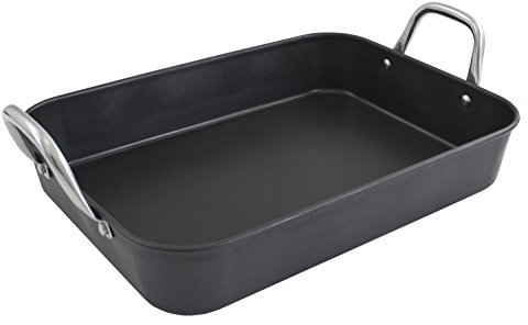 Kopf Pura Bratreine Auflaufform, Stahl, Schwarz, 38 x 25.8 x 12.5 cm