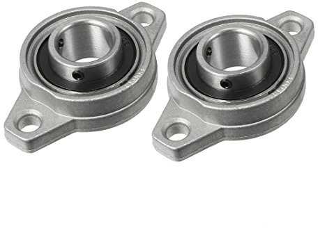 Sourcingmap 2pcs KFL003 17mm Zinc Alloy Self Aligning Pillow Block Flange Bearing