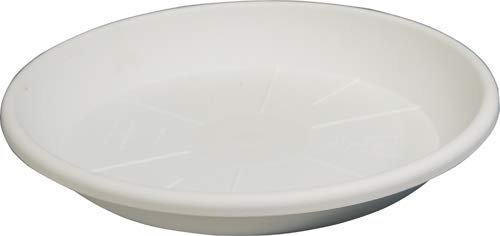 PEBSHOP VASE OU SOUPAPE ROND FESTONNÉ BLANC (soucoupe Ø 50x8H cm. x pot Ø 60 cm.)