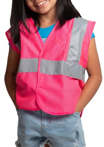 JORESTECH High Visibility Safety Vest with Reflective Strips and Velcro (Pink)