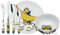 WMF Minions - Vajilla para niños 6 piezas incluye plato, cuenco y cubertería (tenedor, cuchillo de mesa, cuchara y cuchara pequeña) WMF Kids infantil Acero Inoxidable Cromargan