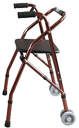 Transport Rollator Aluminium Alloy Walker Mit Sitz Und RäDern - Klappbarer Rollator Und Transportstuhl, Leichtgewicht