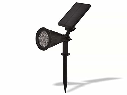 LED-vägbelysning OPTONICA 9321 solcellsträdgårdsplugg, 1,5 W, 6000 K, svart