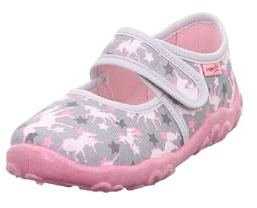 Superfit Mädchen Bonny Hausschuh, GRAU/ROSA 2030, 36 EU