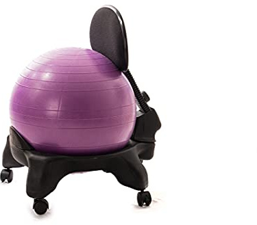 Kikka Active Chair Plus Sedia ergonomica con palla gonfiabile, viola