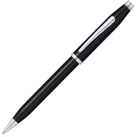 Cross Century II Kugelschreiber (Strichstäke M, Schreibfarbe: schwarz, inkl. Premium Geschenkbox) schwarzlack-chrom
