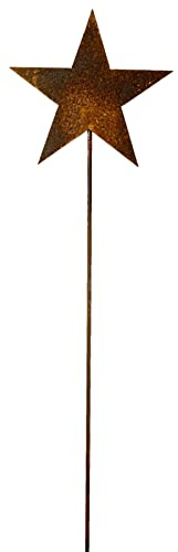 Manufaktur Lichtbogen Rost Gartenstecker Stern 112 cm Edelrost Gartendeko Sterne Metall Gartendekoration