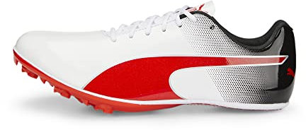 PUMA Men's Evospeed Sprint 14 Sneaker, White Black Red, 10